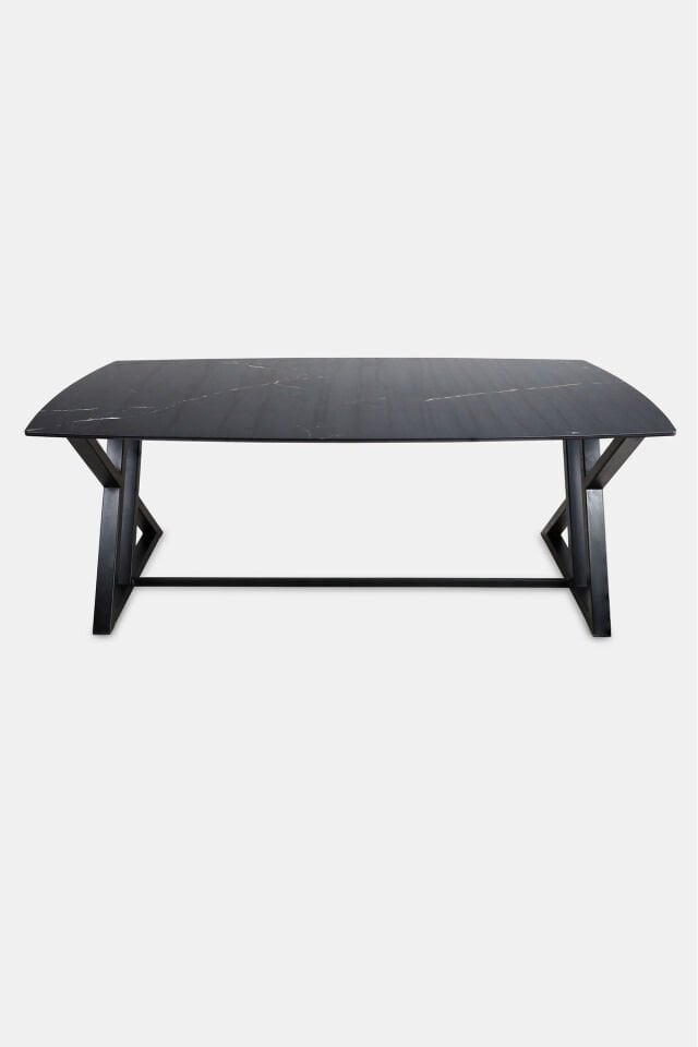 Linea Porselen Dikdörtgen Kenarları Pahlı Yemek Masası