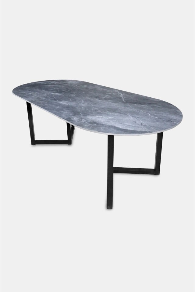 Luna Porselen Oval Dikdörtgen Yemek Masası