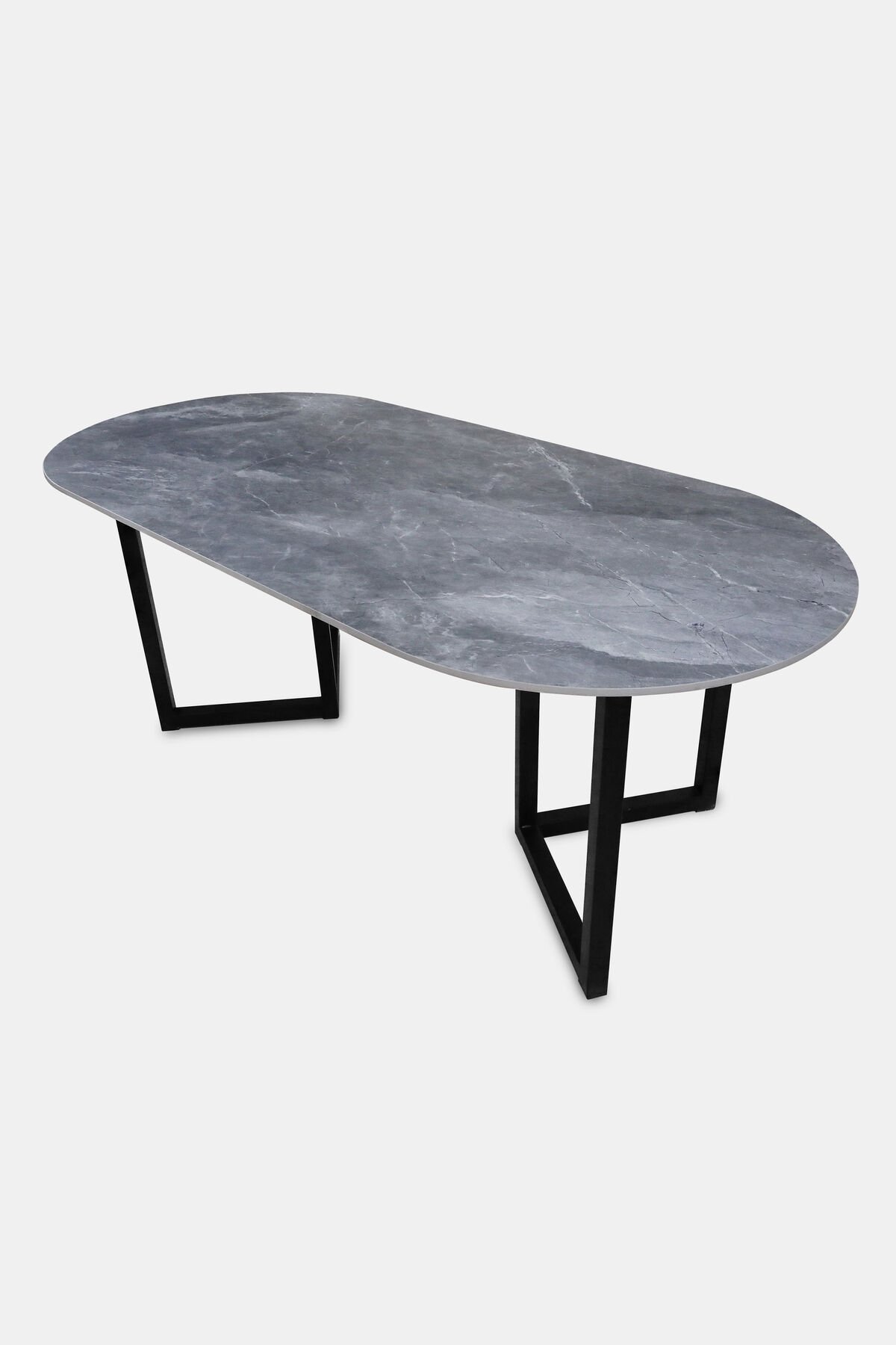 Luna Porselen Oval Dikdörtgen Yemek Masası