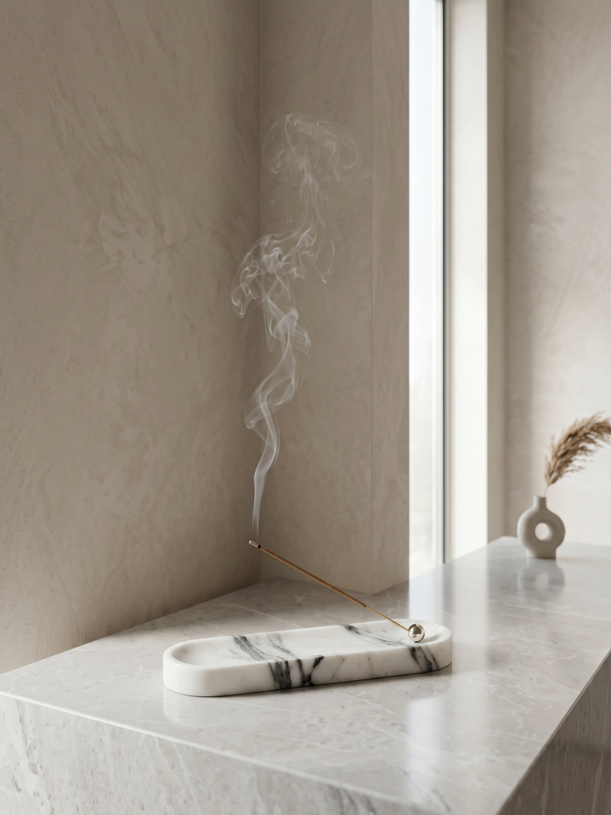 Lüks Mermer Tütsülük - Minimalist Tasarım ve Kül Tutucu Hazne